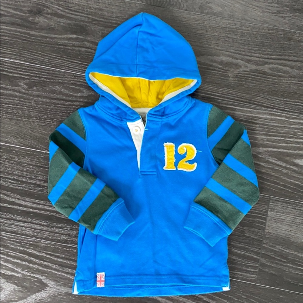 🎉HP🎉 Mini Boden Hooded Polo Heavyweight Shirt